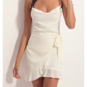 Positano Chiffon Tie Dress in Ivory